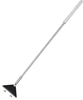 Gittcoll Edelstahl-Algenschaber, leicht, Aquarium-Reinigungswerkzeug, Länge, verstellbare Algenentfernungsklingen, langer Teleskopgriff, Reinigungsset für Aquarium, Glas (90 cm, Silber)