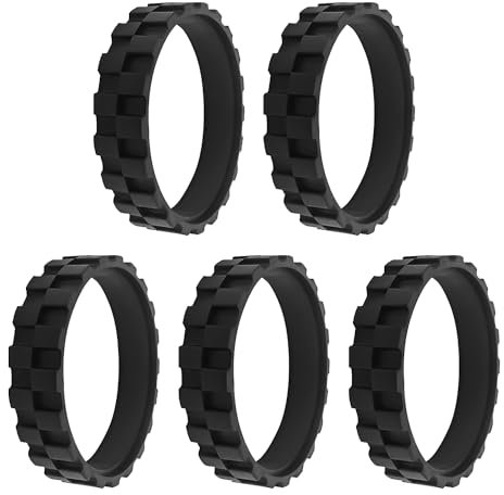 Lot de 5 pneus pour aspirateur robot, pièces de rechange pour robots, aspirateur de sol, roues de robot, pneus de rechange pour aspirateur, kit de brosses à rouleaux, roues de rechange pour aspirateur