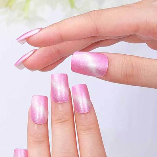Boloshine 20Pcs Semi Cured Gel Nail Stickers, Self-Adhesive Long Lasting Gel Nail Strips, Salon-Quality Nail Wraps French Tip Manicure, Gel Nail Polish Strips for Women Girls - Rosy Radiance