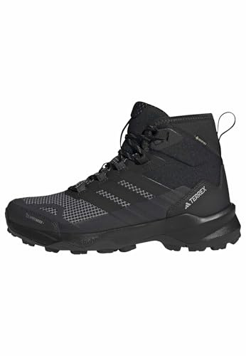 Adidas Men's Terrex Skychaser AX5 Mid Top Gore-TEX Climawarm+ Hiking, Black/Black/Carbon, 10