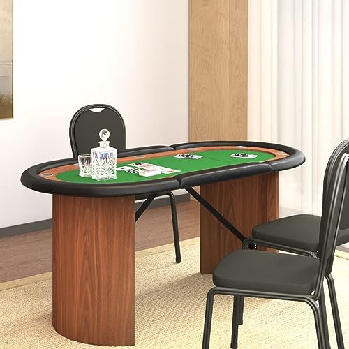 ShGaxin Pokertisch 10 Spieler Grün 160x80x75 cm, Poker Table, Spieltisch, Blackjack, Poker Tisch, Roulette Tisch, Deko Casino Poker