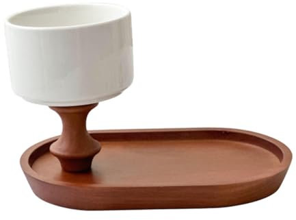 APLVFFZH Plateau à gobelet en céramique, récipient à Bougie, Plateau à collation Portable, Plat à Bijoux pour bibelots, Salon, Bureau, Ornement, ménage