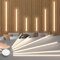 Lichaser Eingebetteter LED für Akustikpaneele, 6 Stück Dimmbar LED Strip Warmweiss für Wandpaneele Parallel mit Berührungssensor, Selbstklebend Licht für Akustikpaneel, Regal (2*40+2*60+2*90 cm)