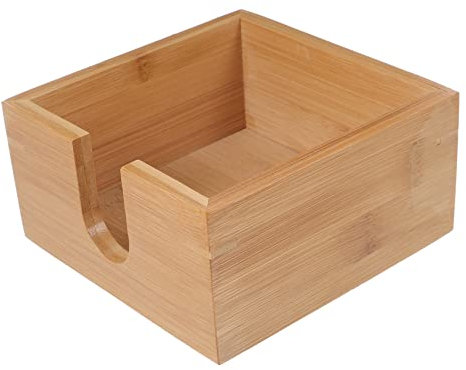 BESTYASH Distributore Di Carta Portasciugamani in Bamboo, Scatola Porta Tovaglioli Da Tavolo, Contenitore Per Fazzoletti Multiuso Per Cucina, Bagno, Ufficio e Ristorante