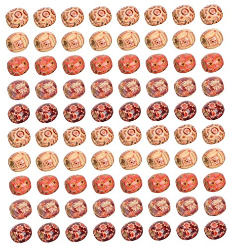 EPIGEIST 100 Stück Holz Haarperlen Dreadlocks Schmuck Perlen Große Loch Holzperlen Für Haarzöpfe Flechtperlen Ohne Werkzeug Aus Stabilem Holz Für Alltag Und Party