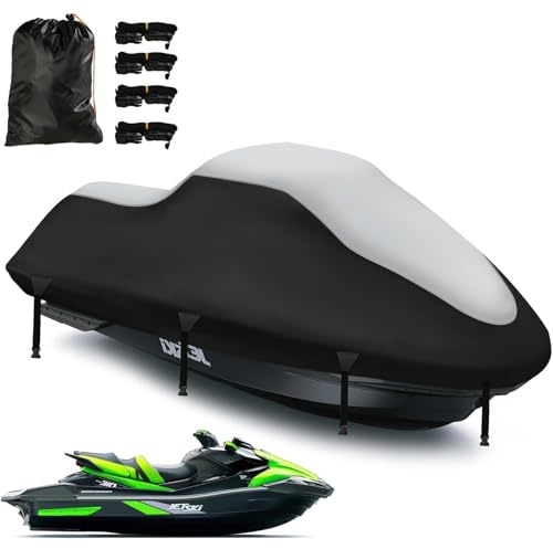 Lona impermeable para moto acuática/jet ski, revestimiento nano 900D, lona náutica impermeable, 2 orificios de ventilación, resistente a los rayos UV, para Sea DOO, Kawasaki, Waverunner Polaris (900D