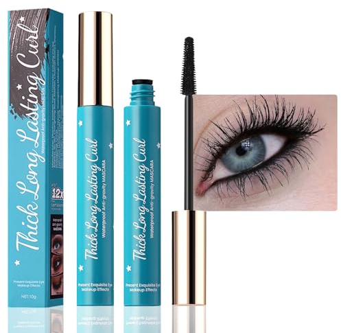 Mascara für ältere Frauen schwarze - 5D Wimperntusche Wasserfest Nicht Verklumpend, Hypoallergen, Volumengebend für dünner werdende Wimpern ＆ empfindliche Augen,wischfeste Formel (SchwarzB, Mascara)