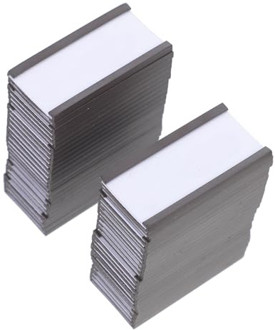 SHINEOFI Porta Etichette Magnetiche a Clip Inserto Carta, Confezione da 50 Pezzi, Nero, Forte e Stabile, Facile da Installare per Esposizione Prezzi e Magazzino