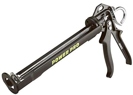 Everbuild Power Pro Heavy Duty Applicator Gun | Cartridge Caulks, Sealants, Adhesives - Professional Heavy Duty Applicator, Suitable for High Viscosity Products - 310ml - Black