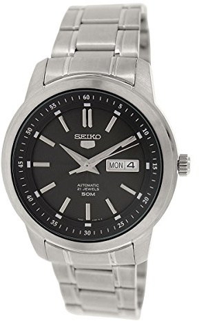 Seiko 5 Reloj para Hombre Analógico de Automático con Brazalete de Acero Inoxidable SNKM87K1