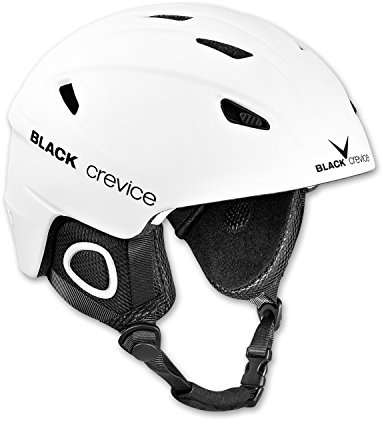 BLACK CREVICE Casco de esquí Kitzbühel I Casco de esquí de diseño Deportivo para Hombre y Mujer I Casco de esquí de policarbonato Transpirable I Talla Ajustable (XL, Blanco)