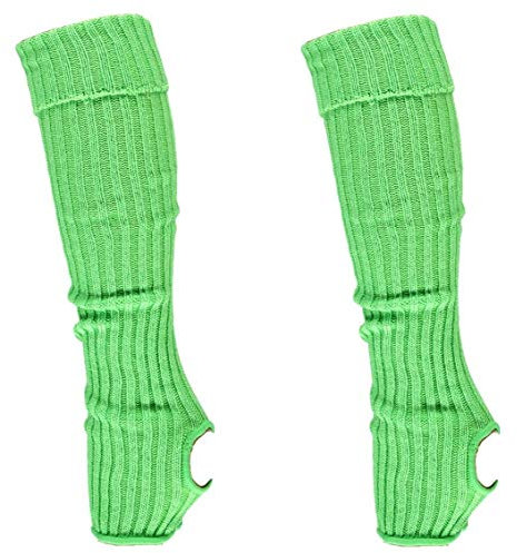 krautwear® dam flicka ballettstulpen med hälhål benvärmare balett stulpen legvärmare armstövel ca. 55 cm 80 år 1980 år svart vit neon rosa grön gul orange