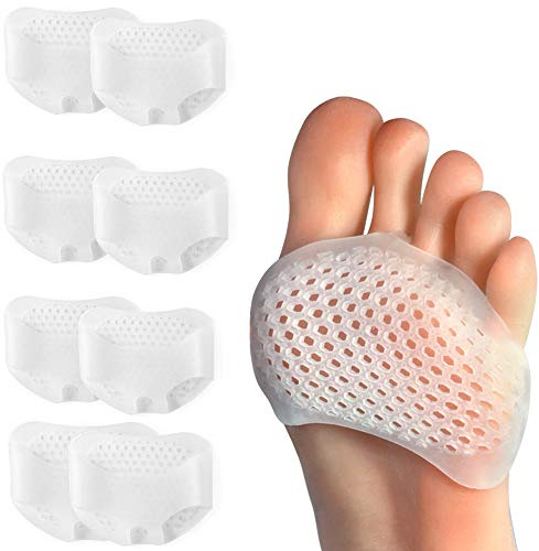 Hoogoo Toe Pads Ball of Toe Cushions 8 Pack Metatarsal Pads Ball of Foot Pads Callus Bunion Forefoot Cushioning Women