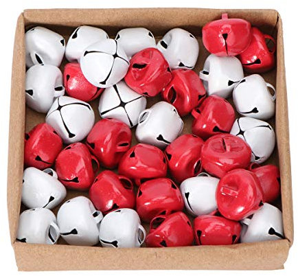36Pcs Christmas Jingle Bell Mini Bell Set DIY Making Accessories (Red White) Christmas Decorations Ornaments