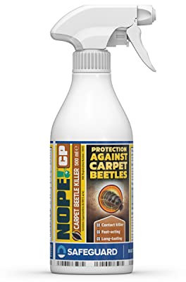 NOPE! CP Carpet Beetle Spray Killer - Fast Acting, Odourless and Stainless Carpet Beetle Treatment for home use (500ml).