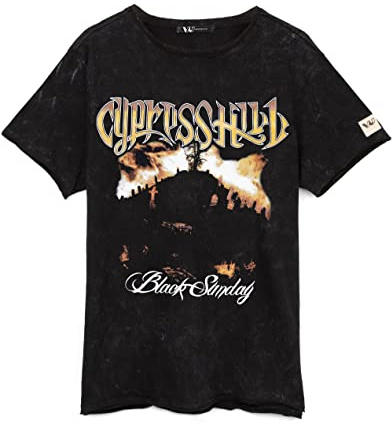 Cypress Hill T-shirt Unisex Svart Sunday Album Distressed Band Tee Medium