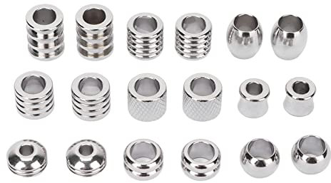 Bartperlen, 18 Stück, Haarperlen, Edelstahl, Dreadperlen, Antike Haarbartanhänger für DIY Schmuck, Armband, Halskette, Dreadlocks, Haardekoration