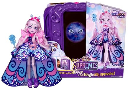 Magic Mixies Pixie Supremes Magic Mirror Luna Butterfly Supreme Mix Potion Find Moonstone Release to Reveal a Premium 26.7 cm Doll 50+ Lights & Sounds Fortune Teller