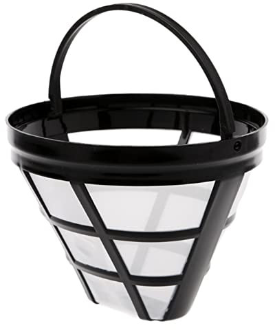 Generisch Wiederverwendbarer Kaffeefilter Kegelförmig, 8-12 Tassen, Schwarz, 1 Stück, Kompatibel mit Ninja Coffee Maker (CF080, CF082, CF090, CF091, CF092, CF097, CF021, CF022, CE201, CP301, CP307)