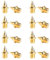 16 clavos de repuesto para zapatillas de atletismo, clavos de pista portátiles para adultos, clavos de acero resistentes de 7 mm para zapatillas de, Uñas Doradas Afiladas