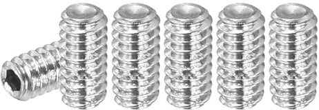 PATIKIL 30 Pcs Hex Socket Grub Screw, M2x3mm Flat Point Grub Bolt 304 Stainless Steel Head Socket Set Screws for Door Handles Light Fixture Repair