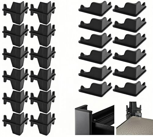 24 Pcs Post Inserts Connectors for Storage Rack and Whalen Muscle Rack Shelving - PP Plastic, Sturdy Support - Replacement Parts for Wire Shelving (12 Post Corner Connectors and 12 Post Caps)