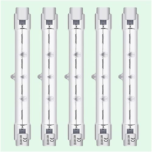 Vinaco R7S 118mm 230w, 5er-Pack j118 r7s dimmbar mit 2800k Warmweiß, Hohe Leistung 4680LM halogenlampe 230v 230w r7s, Langlebig leuchtmittel r7s halogen für Sicherheitsleuchten, Landschaftsleuchten