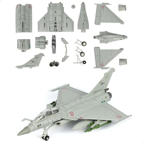 SEBUNAS Modellino Aereo Dassault Rafale Scala 1:72 – Kit di Plastica da Assemblare Senza Colla né Vernice – Modellino Aereo da Caccia Militare Snap Fit per Bambini e Principianti