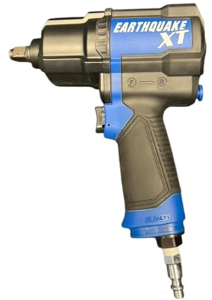 Fits Earthquake XT 1/2 in. Composite Air Impact Wrench – Twin Hammer Air Gun with 1200 ft-lbs Bolt Breakaway Torque, Adjustable 3-Speed FWD/REV, Lightweight Composite, Through-Handle Exhaust