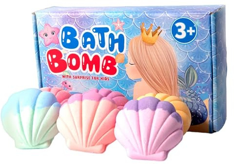 Opilroyn Schiuma da Bagno | Con Palla da Doccia Effervescente a Forma di Conchiglia Giocattolo - Set da 6 Pezzi di Bagnoschiuma Effervescente - Per Lei, Famiglia, Casa, Viaggio, Lui