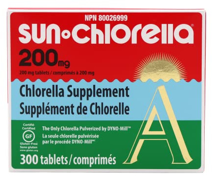 Sun Chlorella Eleuthero Nutritional Tablets, 200 mg, 300 Count