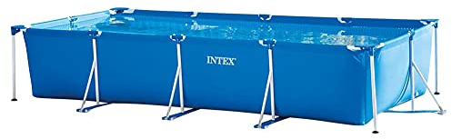 Intex Piscine rettangolari con telaio, 450 x 220 x 84 cm, 28273NP, tipo di montaggio, telaio, estate, grande piscina, grande piscina, rettangolare