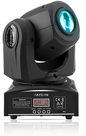 RAYSHIN 60W LED Moving Head Licht Strahl Licht Bühneneffektbeleuchtung mit 8 Mustern + Rotation + 8 Farbmischung effekt für DJ Show Concert Party KTV.