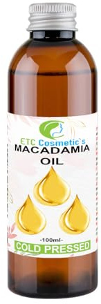 Kallpressad macadamiaolja - 100 ml - jungfru 100 % ekologisk - ansiktsvård - hår - hud - massage - kropp - ETC Cosmetic`s