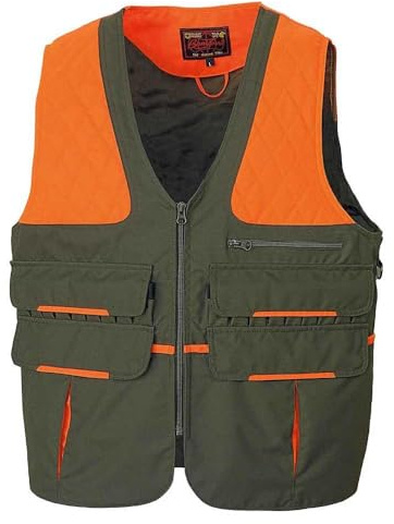 Benisport Chaleco de Caza con Doble morral Verde/Naranja (L)