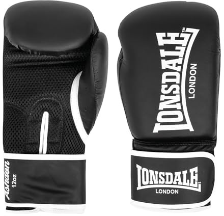 Lonsdale Boxhandschuhe aus Kunstleder ASHDON 12 oz, Black/White