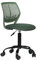 Homy Casa Desk Chair Linen Fabric Seat Ergonomic Swivel Task Chair without Armrest Adjustable Height Office Chair Home Office for Kids Teens, Dark Green