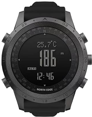 CakCity Military Tactical Watch for Men - Outdoor Sports Watch with Compass, Barometer, Altimeter, and Step Counter - Hiking Digital Wrist Watch