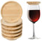 Pumwoy 6 PCS Bamboo Wine Glass Toppers, Charcuterie Board Toppers for Appetizers & Desserts