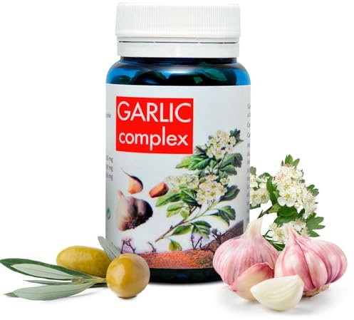 Espadiet Garlic Complex – Con Aceite Macerado de Ajo, Espino Blanco y Aceite de Oliva – Favorece la Salud Cardiovascular y Circulatoria – Ayuda a Reducir los Niveles de Colesterol – 90 Perlas