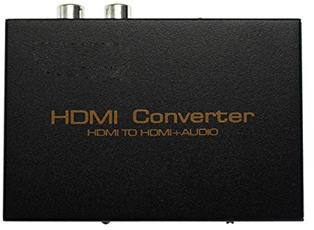 1080P Audio Extractor HDMI to HDMI + Optical TOSLINK SPDIF + Analog RCA L/R Stereo Audio Video Splitter Converter for Blu-ray Player Xbox PS3 PS4 Support Full HD1080p 3D
