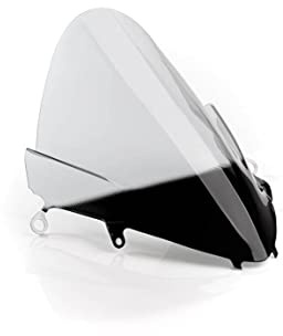 Puig 7615H Z-Racing aerodynamic and sporty windscreen in 3 mm acrylic with double height and side channels that improve protection and stability, Light Smoke