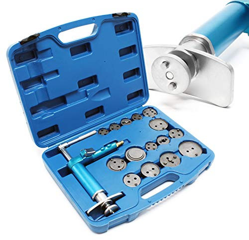 Wiltec Arretratore pneumatico per pistoncini freni set 16 pezzi con valigetta