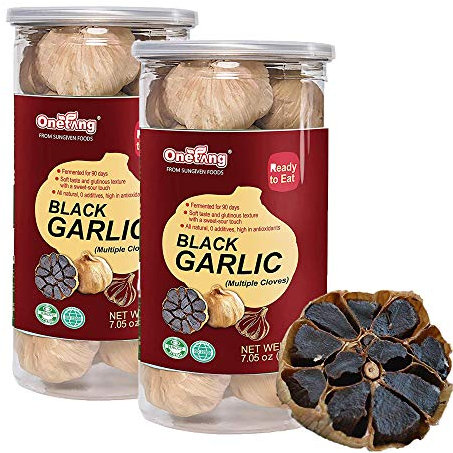 ONETANG Black Garlic 200g Pack of 2 Natural Fermented 90 Days Ready to Eat Salad High in Antioxidants 400g