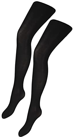 TupTam Collants en microfibre 40 DEN pour Fille - 2 Paires, Noir, 152-164