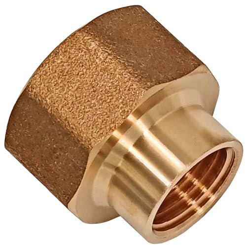 MegaHaustechnik Muffe reduzierend 1 mit 3/4 Rohr Zoll Innengewinde IG - Gewinde Fitting Verschraubung aus Messing