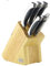 Ross Henery Professional 6 Piece Stainless Steel Kitchen Knife Set in Solid Oak Block, OAK20