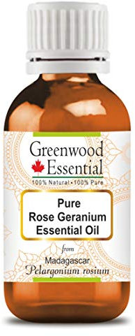 Greenwood Essential Pure Rose Geranium Essential Oil (Pelargonium roseum) Steam Distilled Natural Therapeutic Grade 10ml (0.33 oz)