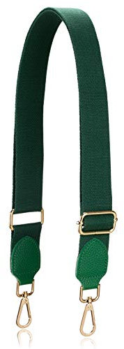 A ALLZEDREAM - Correas de repuesto para bolso cruzado, bolso ancho de lona y cuero ajustable, Verde, M, Classic