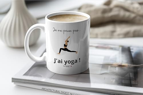 La Fabrique à Goodies Mug tasse J'peux pas j'ai Yoga 2. Mug Humour Message Drôle Idée Cadeau Goodies Souvenir St Valentin Phrase culte Noël Anniversaire